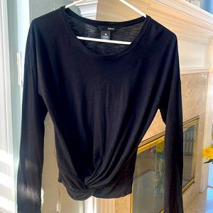 Twist front long sleeve T shirt